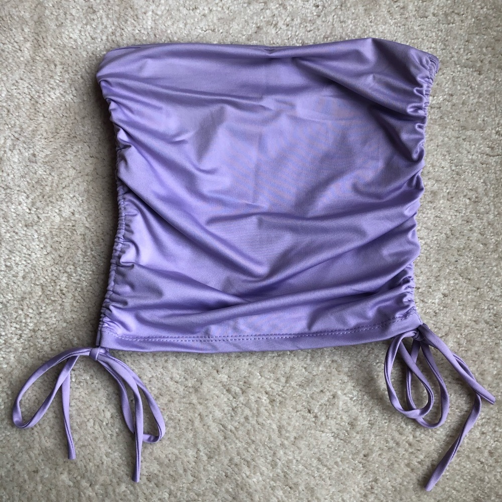 Light Purple Ruched Tube Top